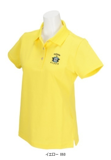 送料無料! 在庫処分セール! キャロウェイ 【 Callaway 】 レディース 冷感 半袖 ポロ シャツ 241-8151806 S イエロー 【1961】拍卖