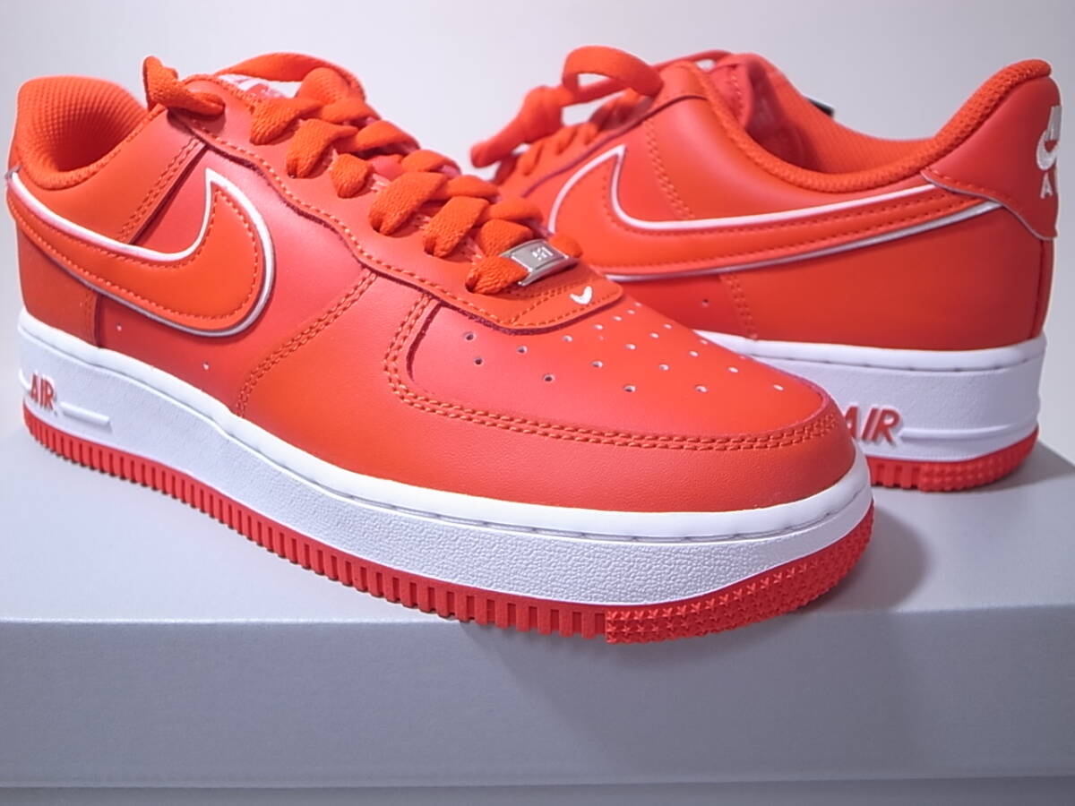 【送料無料 即決】NIKE AIR FORCE 1 PICANTE RED/PICANTE RED-WHITE赤白 24.5cm US6.5新品DV0788-600エアフォース縁取りダブルスウォッシュ拍卖