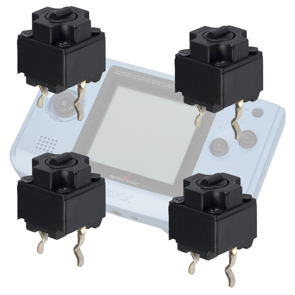 NEOGEO POCKET / POCKET COLOR Repair Pair Tactile Switches 新品 方向キー修理用スイッチ部品x4個拍卖
