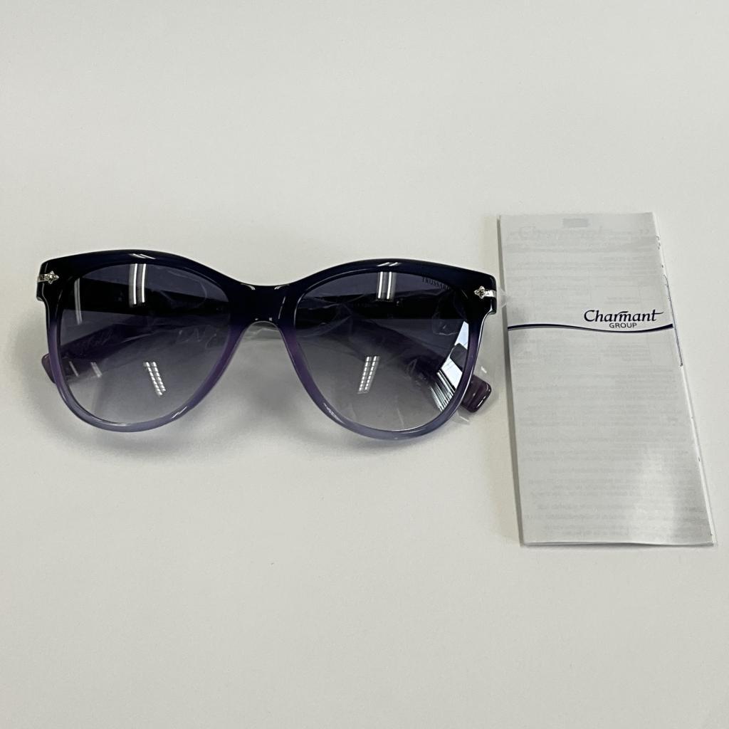 トラサルディ TRUSSARDI サングラス シャルマン CHARMANT GROUP 美品 パープル TR12882 PU パープルグラデーションレンズ拍卖