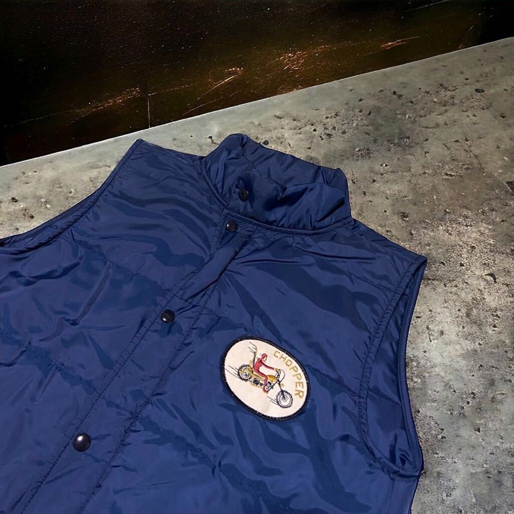 WESTRIDE ウエストライド ワッペン CHOPPER 中綿 レーシング ダウンベスト★38サイズ★拍卖