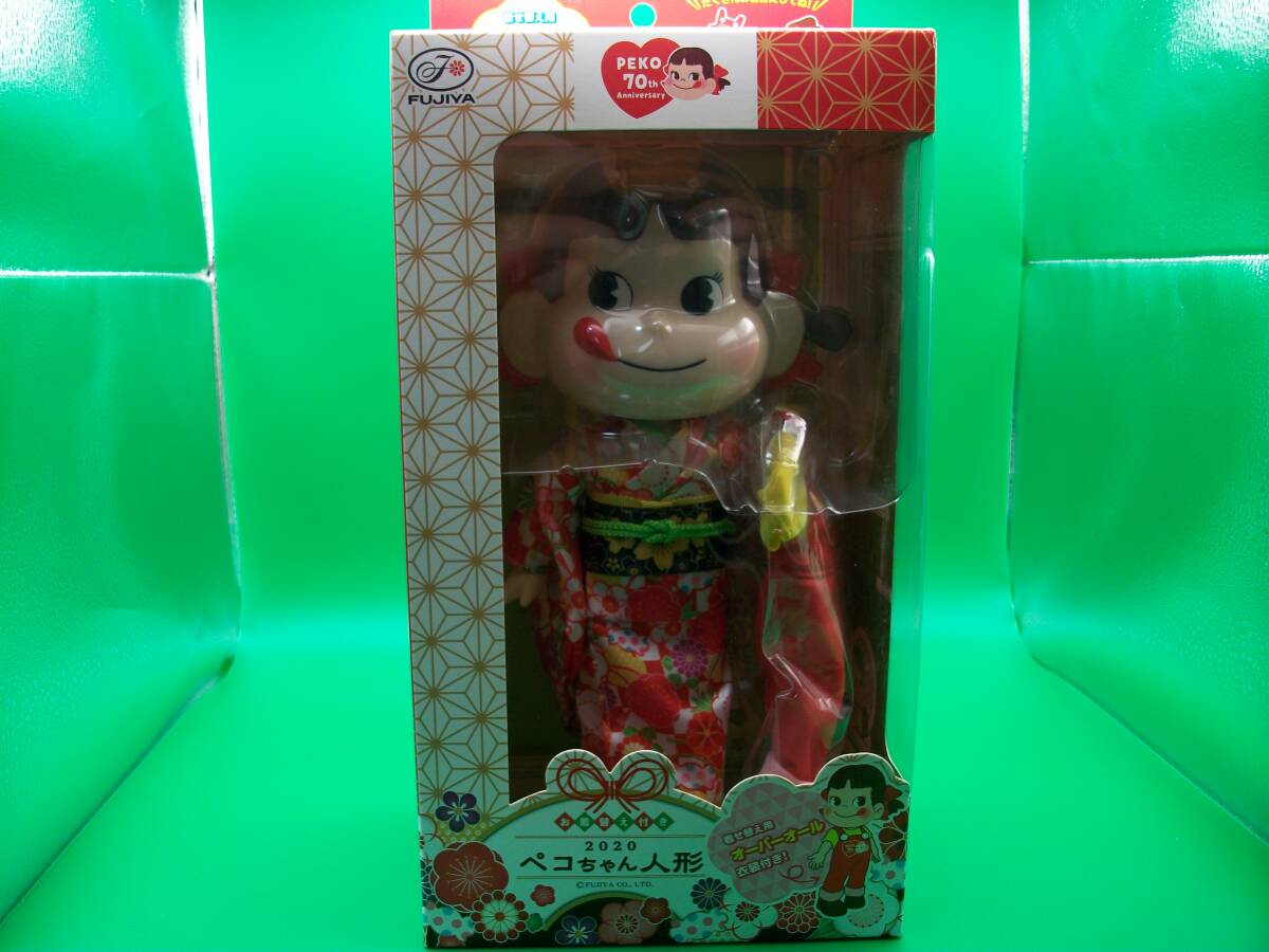 ☆【超目玉商品】ペコちゃん 70th 2020 晴れ着/オーバーオール 未使用?/長期保管品 一応ジャンク扱 詳細不明 現状優先!拍卖