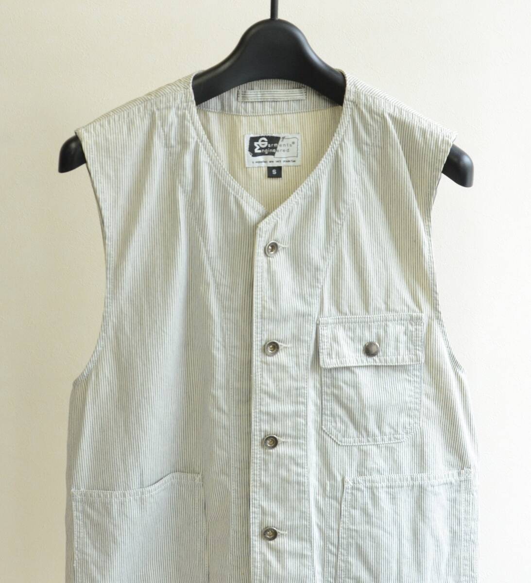 USA製 エンジニアドガーメンツ ピンストライプ ベスト size S拍卖