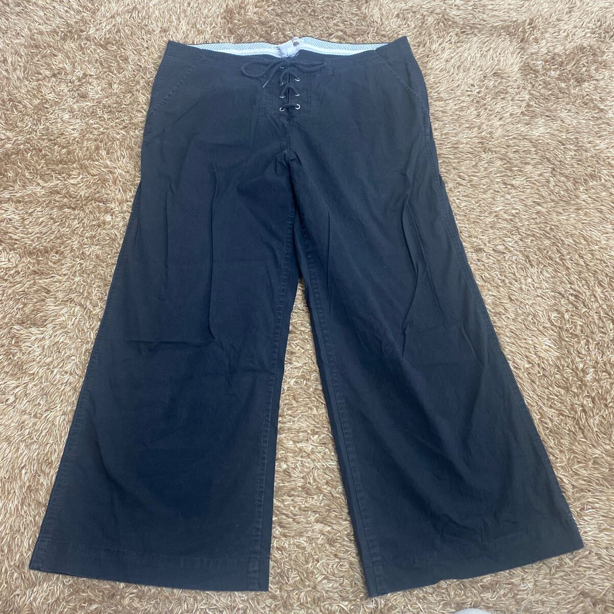 t77 TOMMY HILFIGER 黒パンツ サイズ14表記 マカオ製拍卖