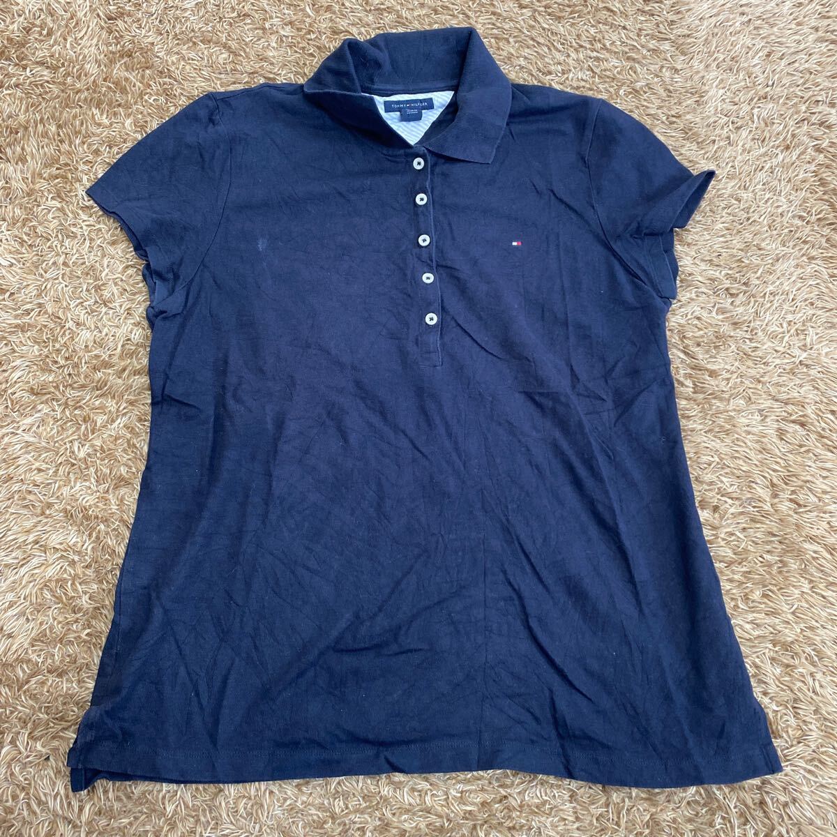 t77 tommy hilfiger ネイビーポロシャツ サイズL/G表記 ベトナム製拍卖