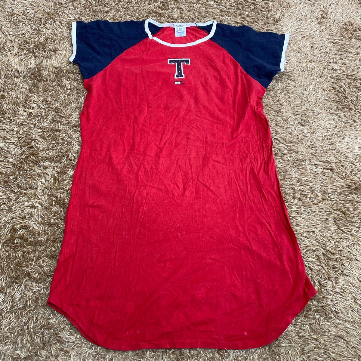 t77 tommy hilfiger 長めTシャツ サイズM表記 ペルー製拍卖