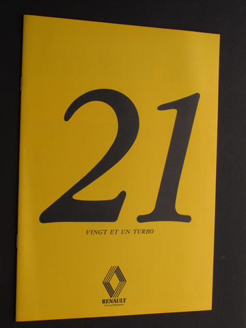★ ルノー 21 ヴァンテアン ターボ カタログ 稀少拍卖