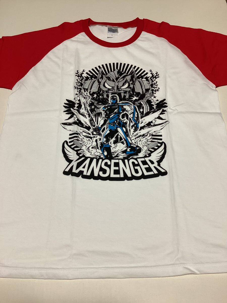 カンセンジャーTシャツ◆Lサイズ◆ラグランタイプ◆長期保管・デッドストック・未着用品◎JR西日本◎山陽新幹線◎jb style◎KANSENGER拍卖