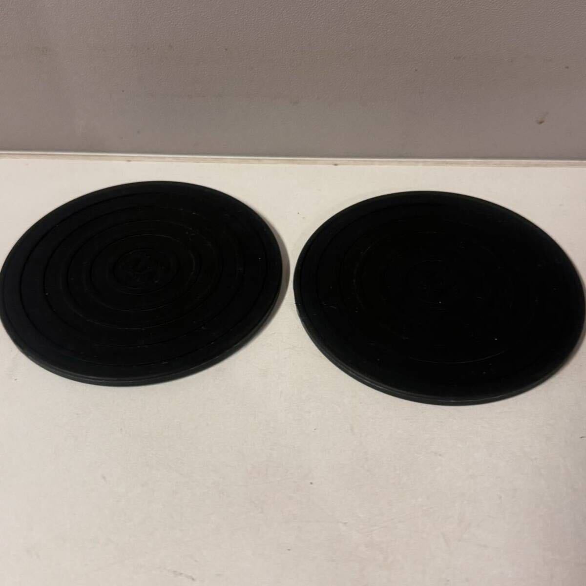 VIV ラバー コースター 黒 ブラック 円型 丸型 2枚拍卖