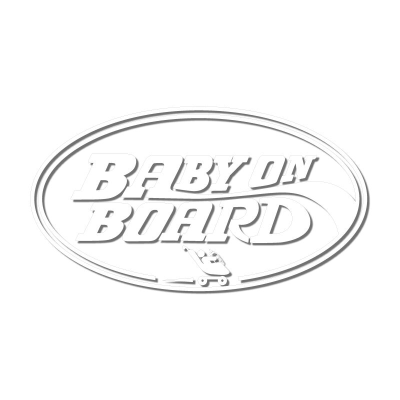 (透明)赤ちゃんのっています 10cm 白 ステッカー セーフティサイン アメリカン拍卖