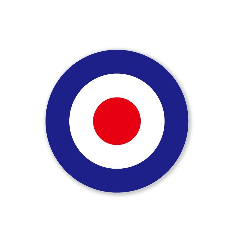 (マット加工)スクーターステッカー ターゲット ノーマル 8cm1枚 スクーターシンボル vespa Lambretta シール拍卖