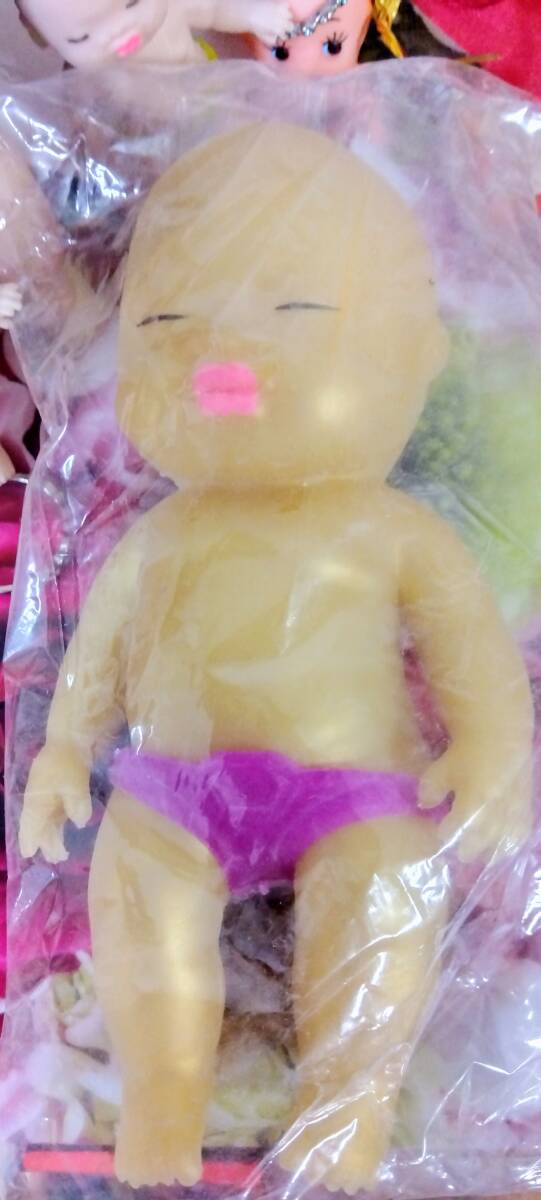 未開封☆すやすや赤ちゃんスクイーズ 金運アップ☆ピカピカの ゴールド紫パン入荷! 約14センチ / アグリーベイビーズ しっかりした顔拍卖