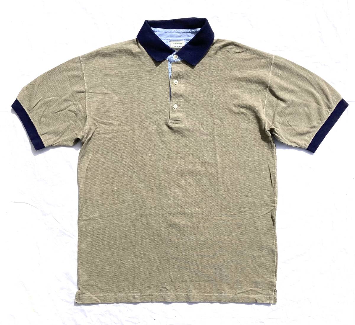 美品 90s L.L.Bean CASCO BAY ポロシャツ NM カーキ LLビーン拍卖