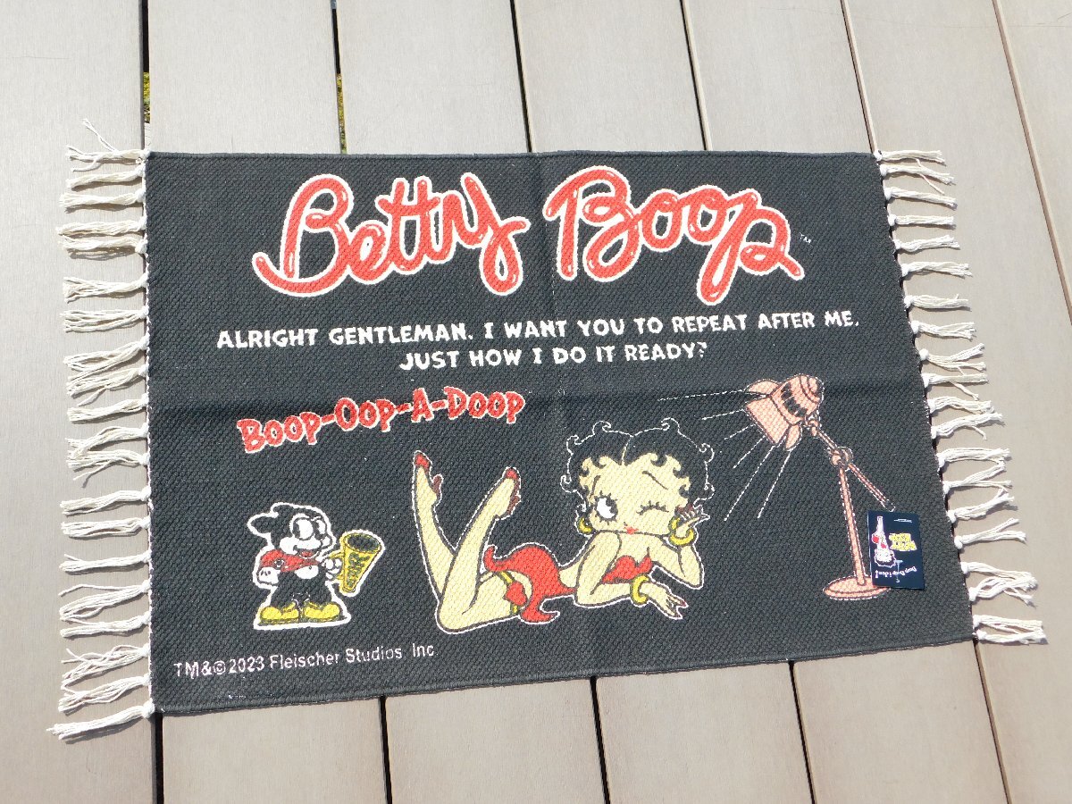 ◆送料無料◆【ベティちゃんコットンマット】※《Betty Boop・BT-HOLLYWOOD》 アメリカン雑貨 サイズ500×700mm ベティ・ブープ拍卖