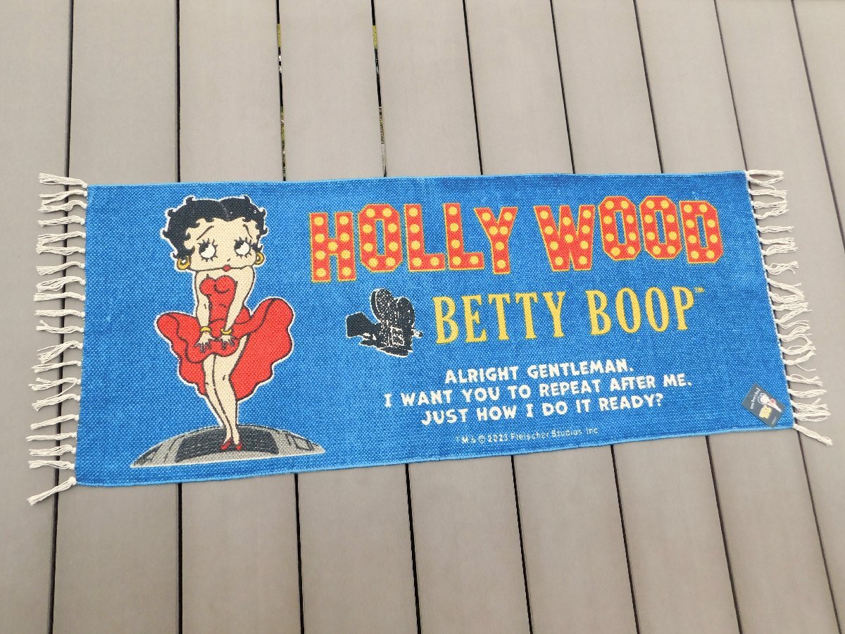 【ベティちゃん・ロングコットンマット】※《Betty Boop・BT-HOLLYWOOD》 キッチンマット サイズ500×1200mm ベティ・ブープ拍卖