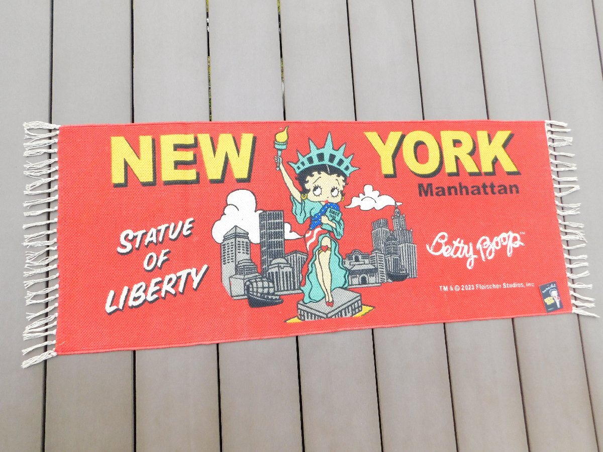 【ベティちゃん・ロングコットンマット】※《Betty Boop・BT-NEW YORK》 キッチンマット サイズ500×1200mm ベティ・ブープ キッチンマ拍卖