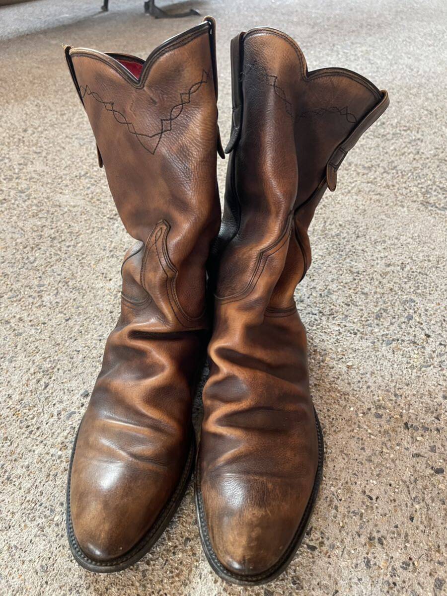 定価7万円 ナンバー44 0044 イタリア製 本革 染料仕上げ ウエスタンブーツ vero cuoio made in Italy 26cm / レッドウイング トニーラマ拍卖