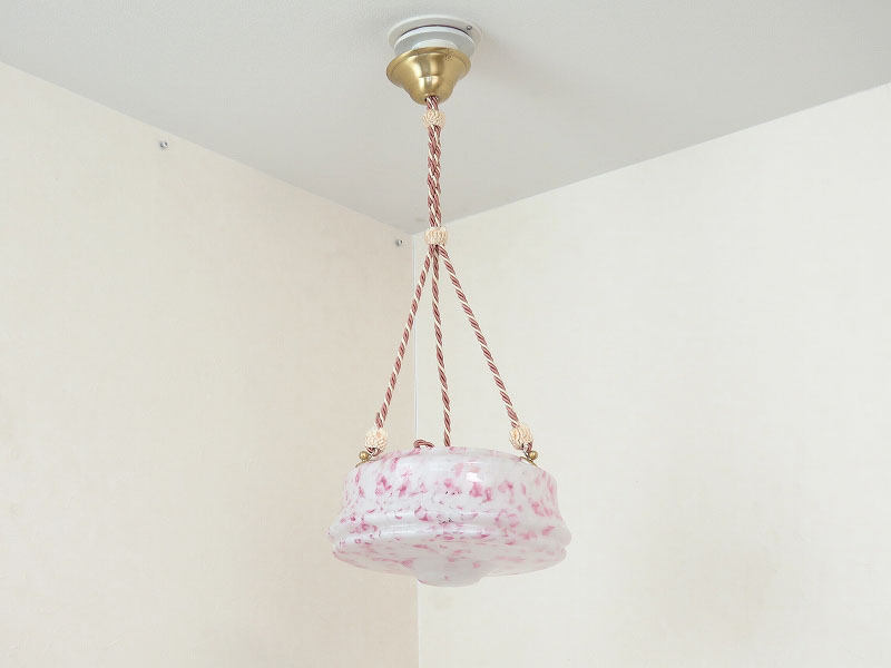 古いハンギングランプシェード/吊り下げ用/天井照明/間接照明/ペンダントライト/店舗什器/インテリア雑貨/内装/ディスプレイ/AL-2370-4拍卖