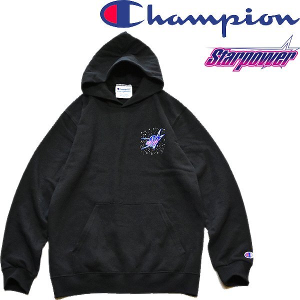 1点物◆チャンピオン黒バックプリントスウェットパーカー古着メンズSMレディース/アメカジ90sストリート中古ブランドトレーナー372345拍卖