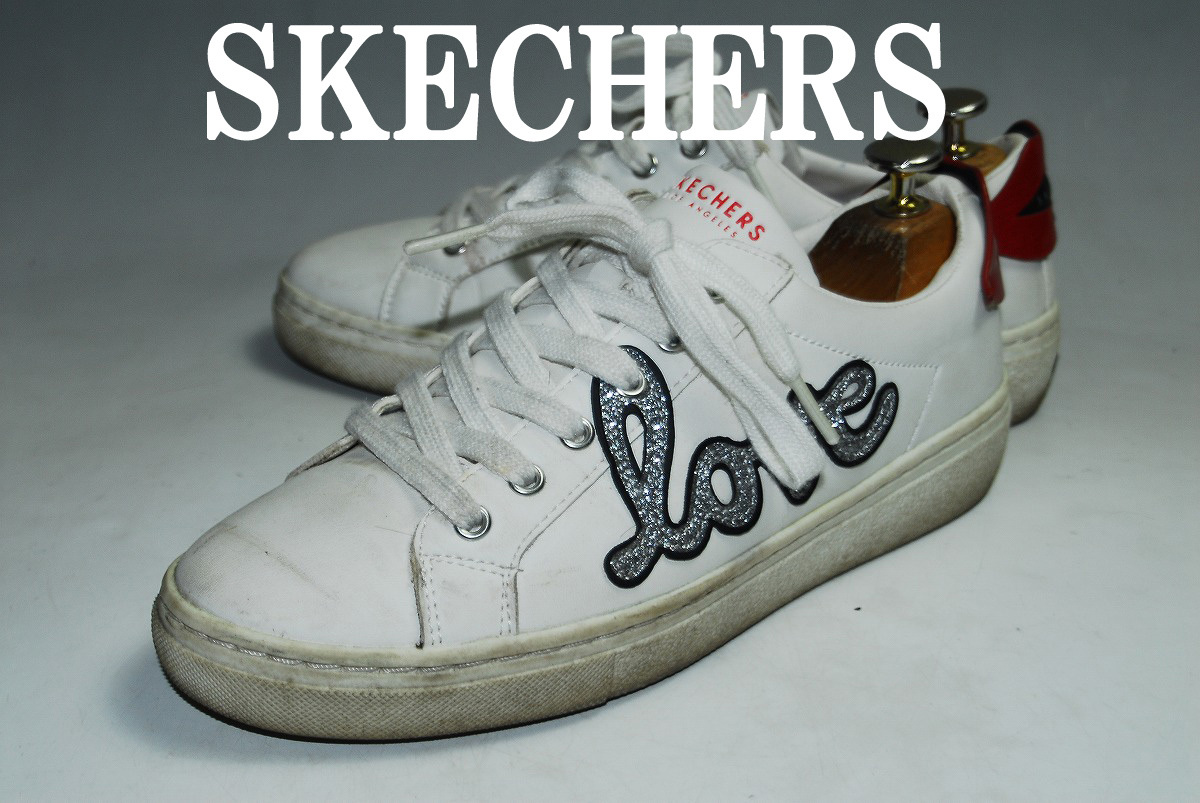 ◆DSC6403◆驚愕の完全売り切り!スケッチャーズ◆SKECHERS/ホワイト・24.5㎝/ロー/口コミ高評価!存在感抜群!永遠の王道スニーカー!拍卖