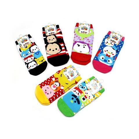 ディズニー Disney 靴下 ツムツム 6種類柄6枚1セット 未使用品 拍卖