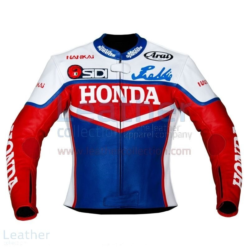 海外 送料込み 高品質 フレディ・スペンサー HONDA DAYTONA 1985 レーシングレザージャケット オーダーメイドサイズ レプリカ拍卖