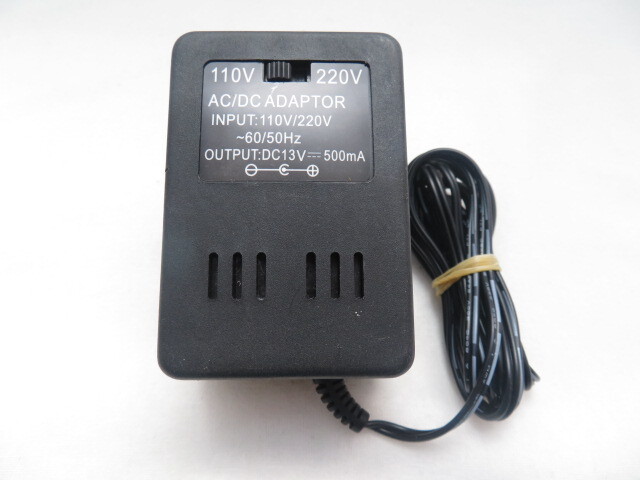 AD33839★メーカー不明★ACアダプター★型番不明 DC13V 500mA★保証付!即決!拍卖
