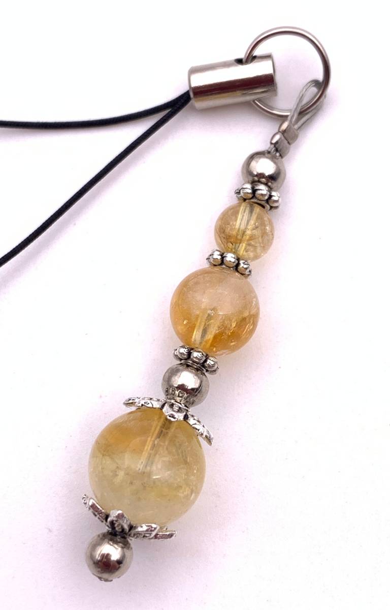 天然石シトリンAAのストラップ-2拍卖