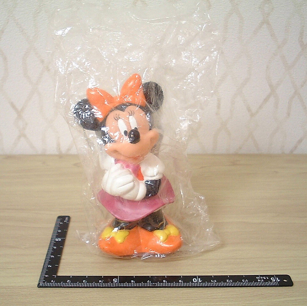 昭和レトロ*当時物*非売品*東京三菱銀行*ディズニー◇◆*「ミニーマウス☆ソフビ貯金箱」*◆◇未使用品拍卖