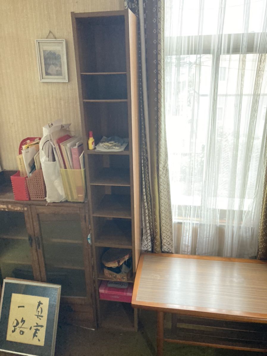 【昭和レトロ 当時物 レア貴重】高さ180cm 隙間棚 スキマ隙間家具飾り棚本棚*KS307拍卖