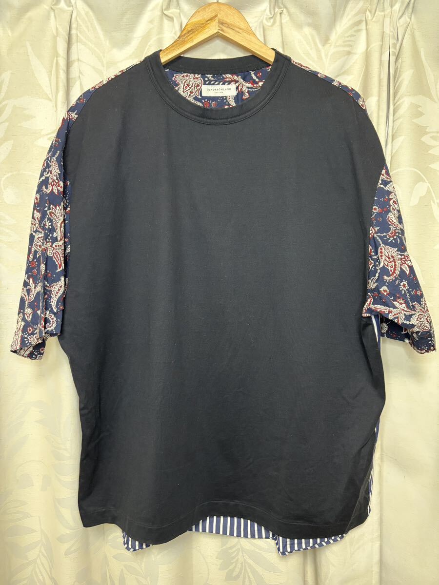 TOMORROWLAND トゥモローランド 切り替えカットソー オシャレTシャツ Mサイズ 半袖拍卖