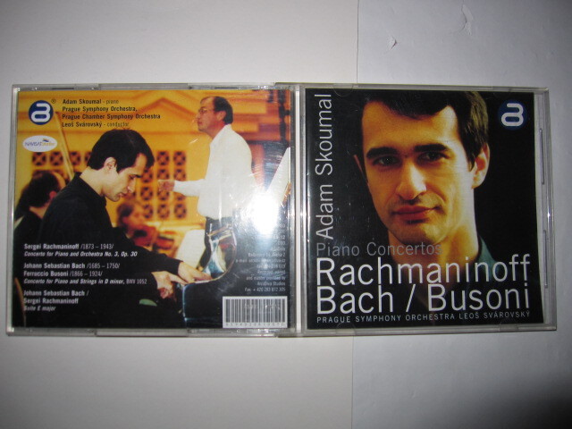 J.S.バッハ/ブゾーニ編:ピアノ協奏曲第1番/ラフマニノフ:ピアノ協奏曲第3番他 アダム・スコウマル,スワロフスキー,プラハ室内管弦楽団拍卖