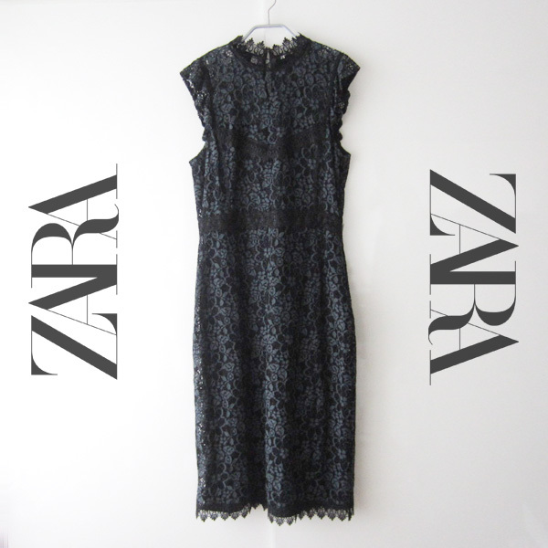 美品 ZARA/ザラ★ 刺繍が美しい ノーブルなロングワンピース拍卖