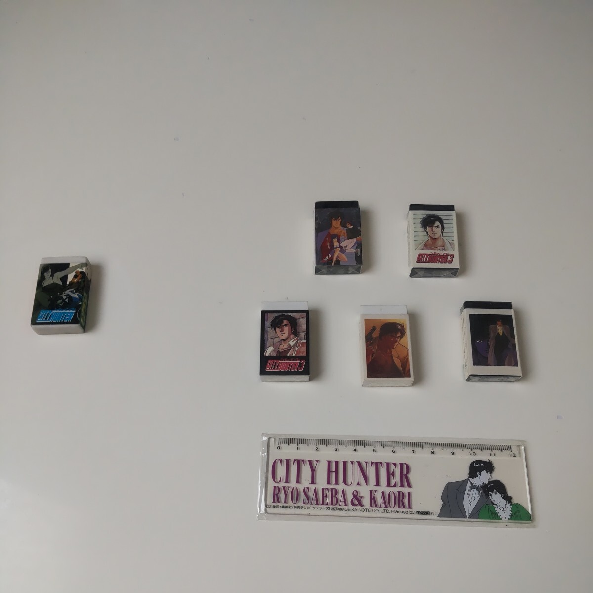 新品 未使用 未開封 当時物 シティーハンター'91 消しゴム 定規 文房具 冴羽 槇村 香 北条司 劇場 映画 キャッツアイ 下敷き拍卖