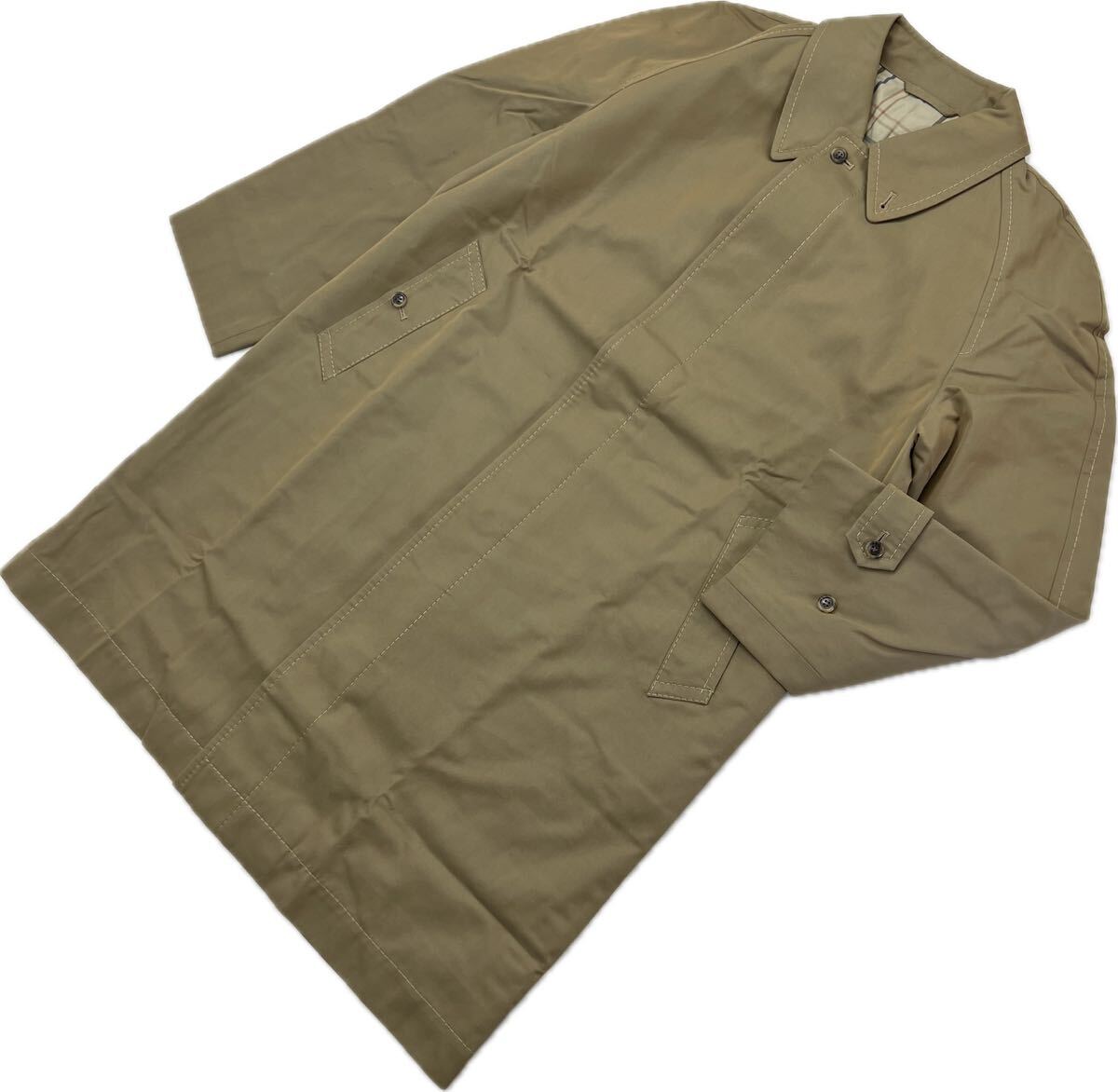 Drakkar ☆ ベルギー製 絶妙な玉虫色◎ ベージュ ステンカラーコート アウター ロングコート A94 紳士 大人カジュアル ドラッカー■S3185拍卖