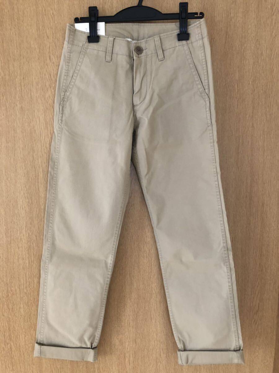 新品 ユニクロ ボーイフレンドフィット チノパン ベージュ コットンパンツ S拍卖
