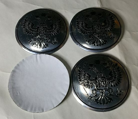 ロシア大統領旗 56mm 銀 4個 ステッカー ホイールキャップ M4 M3 X6 X2 ロードスター CX-5 デミオ RX-8 RX-7 CX-3 アクセラスポーツ拍卖