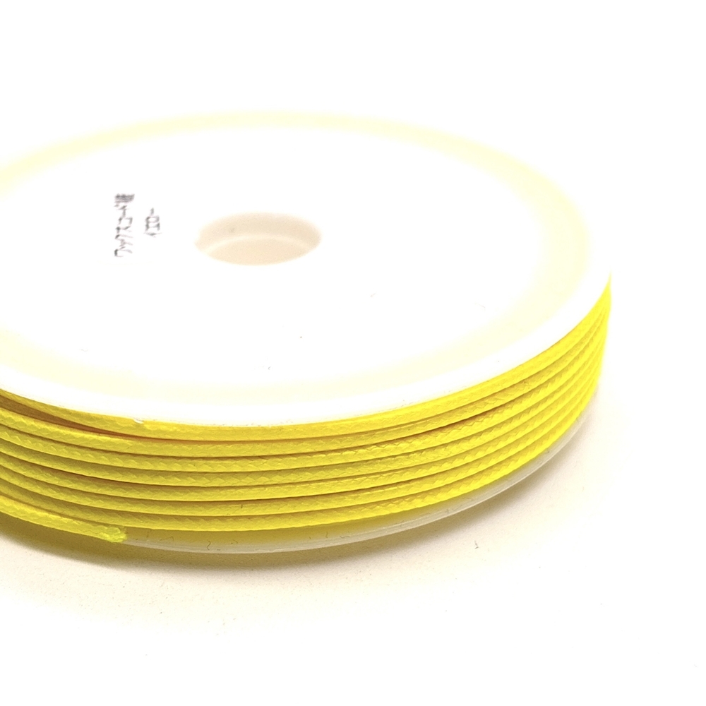 ワックスコード 紐【10mカット】 コットン紐 編み紐 イエロー拍卖