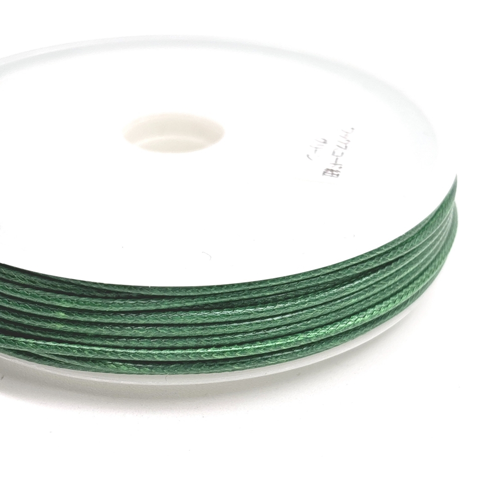 ワックスコード 紐【10mカット】 コットン紐 編み紐 グリーン拍卖