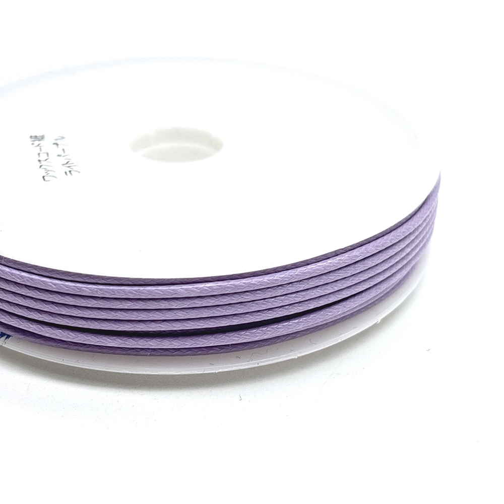 ワックスコード 紐【10mカット】 コットン紐 編み紐 ライトパープル拍卖