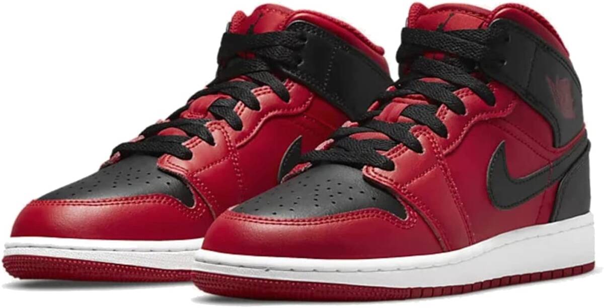 ナイキ エア ジョーダン 1 ミッド GS 23.5㎝ 554725-660 NIKE AIR JORDAN 1 MID (GS) 女性 子供 キッズ 子供用拍卖