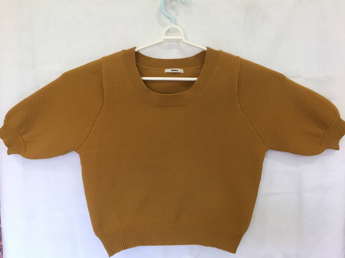 【NuRuA】 セーター マスタード色 Fサイズ拍卖