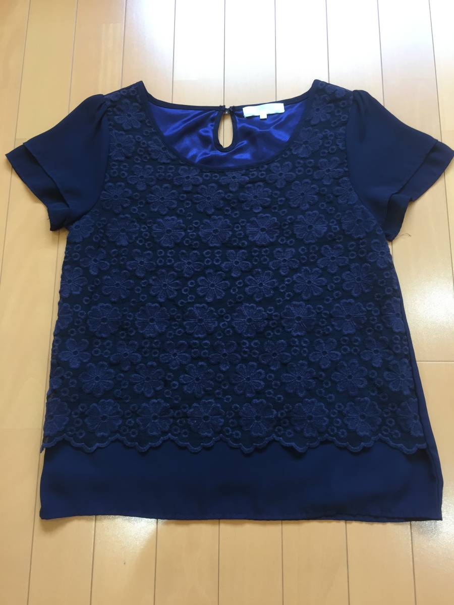 【grove】 ブラウス ネイビー サイズ M拍卖