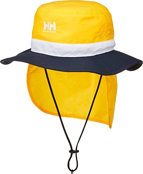 ●ヘリーハンセン 日除け たれ付き 2WAY サンシェード キッズ イエロー KS 47~49 帽子 フィールダーハット SS201拍卖