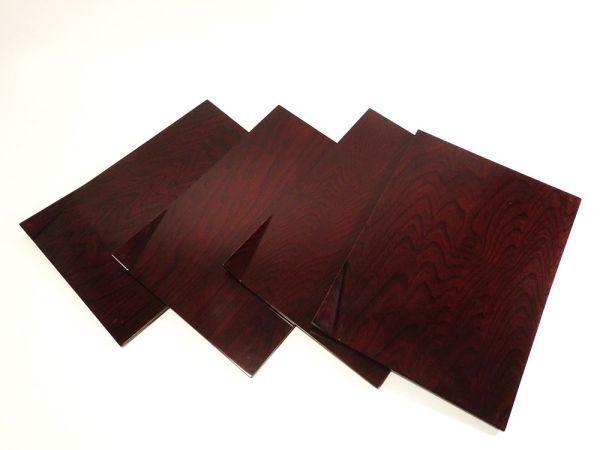 【7530】懐石道具 木製 お膳 4枚 B205(初品・買取品)拍卖