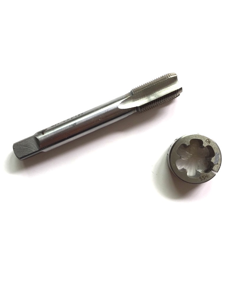 新品 RG M14x1.0 右ねじ用 HSS ハンドタップ、合金工具鋼製丸ダイス セット 。拍卖