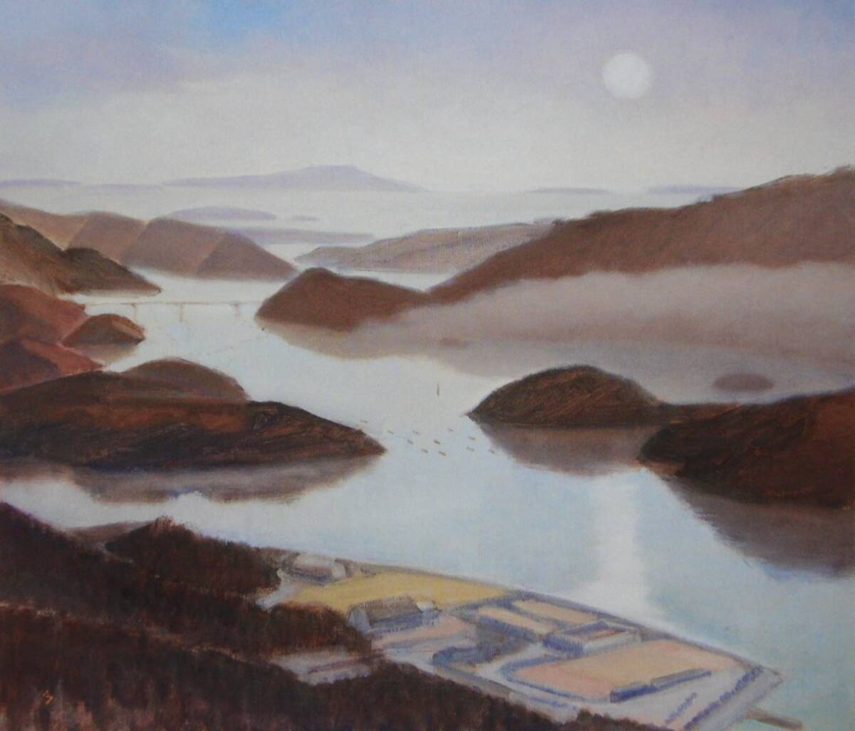 田村鎮男「備前」  希少画集・額装画、日本製新品額縁、状態良好、送料無料拍卖