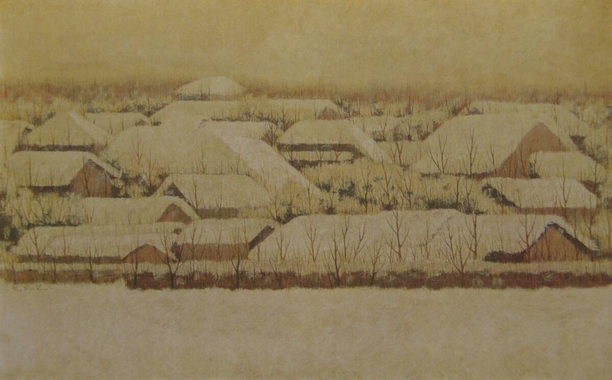 福井良之助「風景」  希少画集・額装画、日本製新品額縁、状態良好、送料無料拍卖