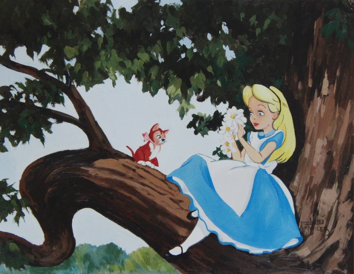 リネ・タトウィラー「ALICE」  希少画集・額装画、日本製新品額縁、状態良好、送料無料拍卖