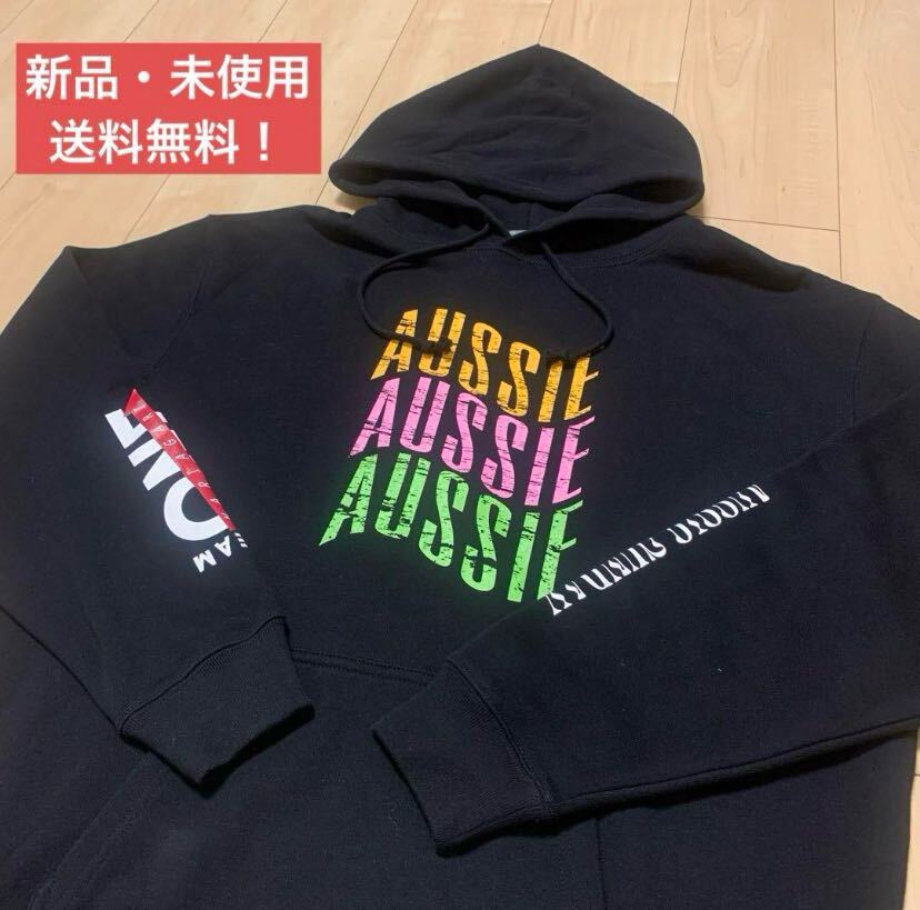 RIZIN 皇治 格闘技 AUSSIE SUNDAY コラボパーカー スウェット スウェットパーカー ブラック 黒 パーカー プリント拍卖
